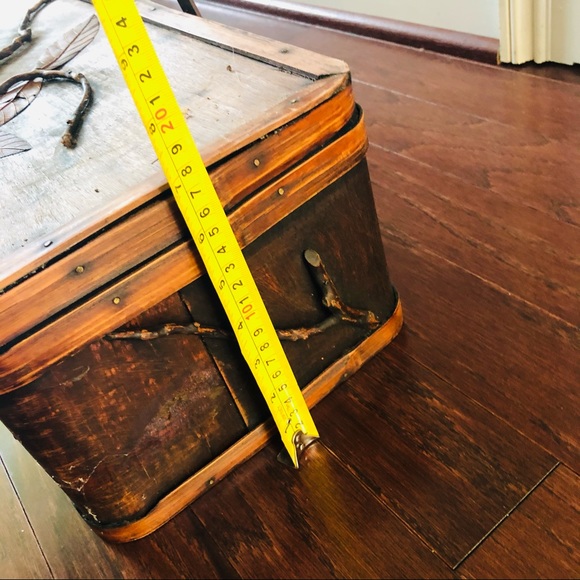 Vintage One of a Kind Wooden Box Basket - Picture 10 of 16